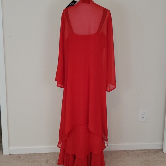 AS-HRO red maxi dress with jacket size XL - Picture 3 of 5